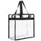 2 Pack Clear Stadium Approved Bags - 12x6x12 Large Transparent Tote Bags with Zippers and Handles for Concerts, Sporting Events, Music Festivals, Work, School, Gym